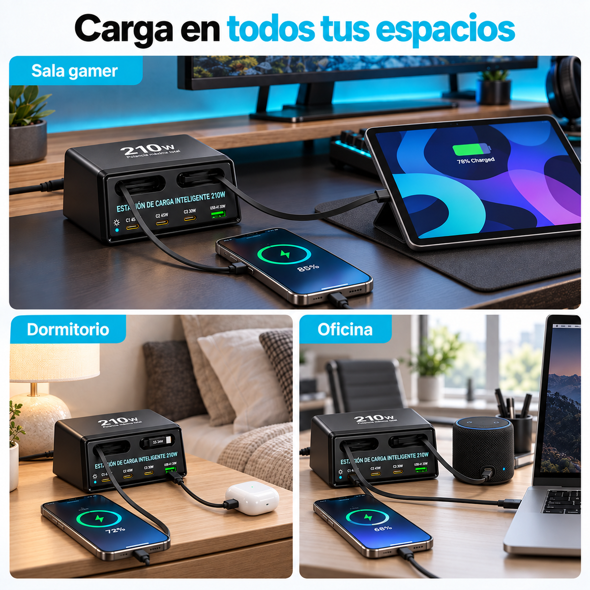 VivoCharge Pro 210W | Más potencia, menos cables