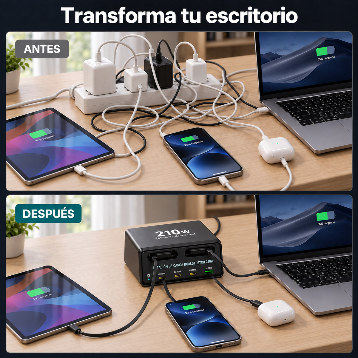 VivoCharge Pro 210W | Más potencia, menos cables